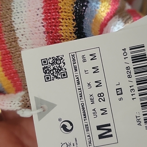 NEW! Zara Retro Rainbow Knit Cut-Out Jumpsuit - Size M - Picture 5 of 6